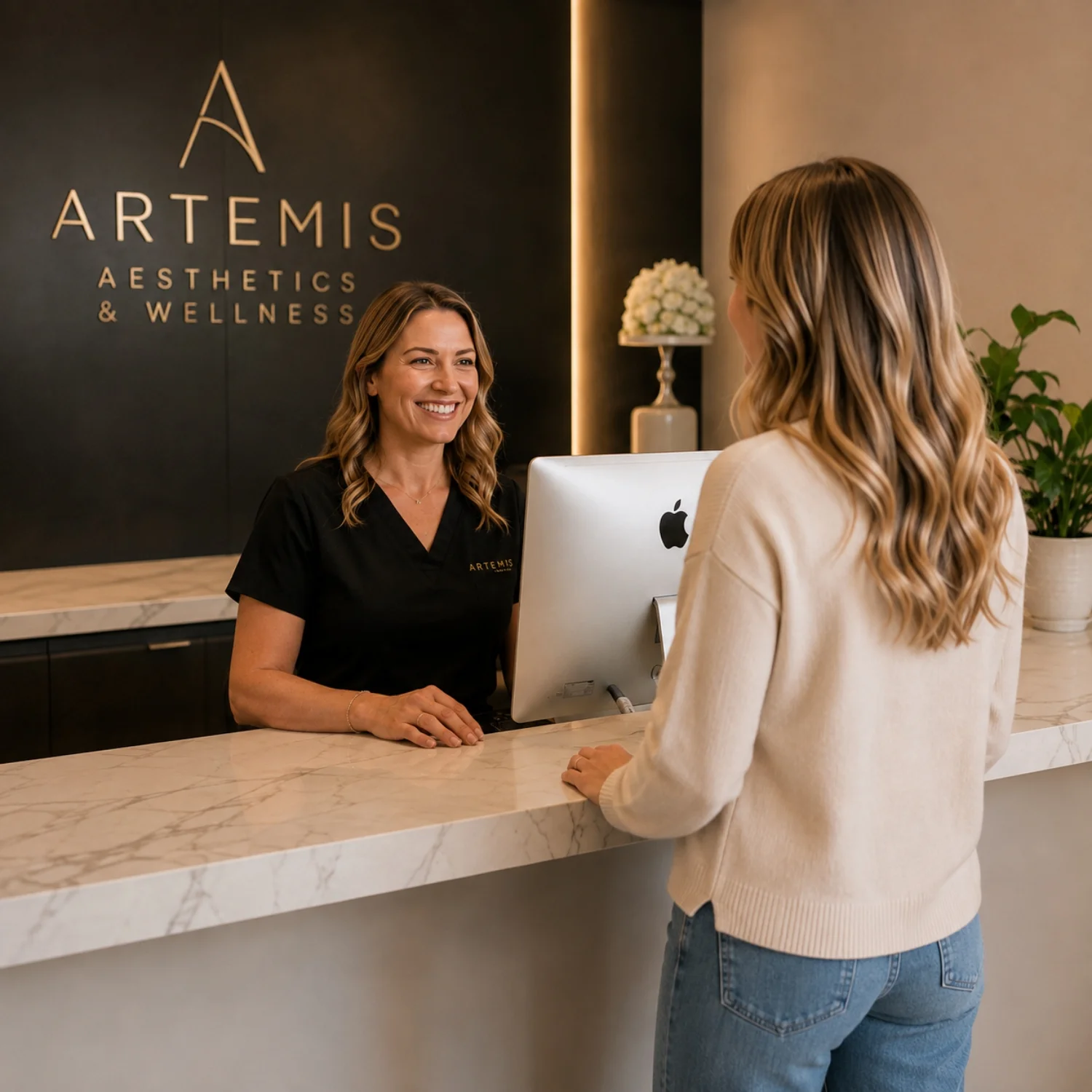 Patient choosing a provider and booking a consultation